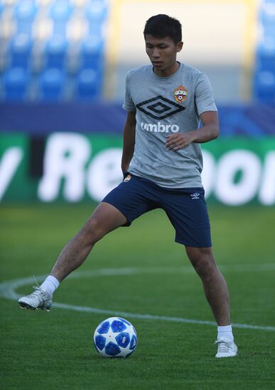 Czech Republic Soccer Champions League CSKA Training