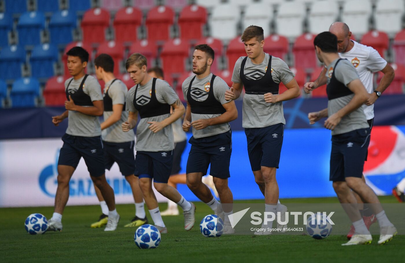 Czech Republic Soccer Champions League CSKA Training