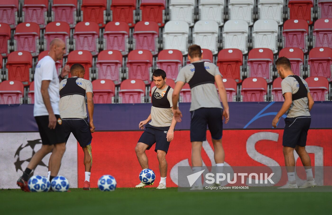 Czech Republic Soccer Champions League CSKA Training