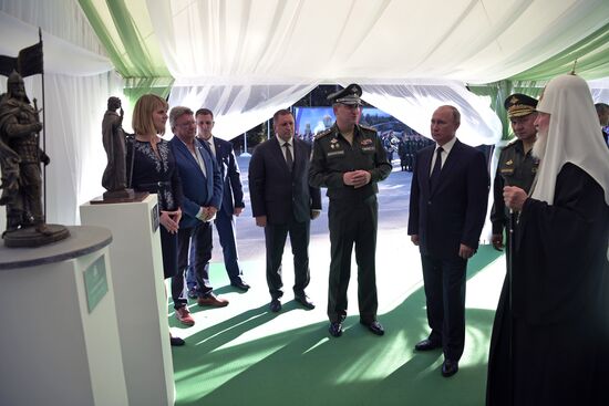 President Vladimir Putin visits Patriot park