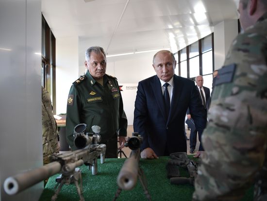 President Vladimir Putin visits Patriot park