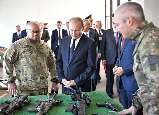 President Vladimir Putin visits Patriot park