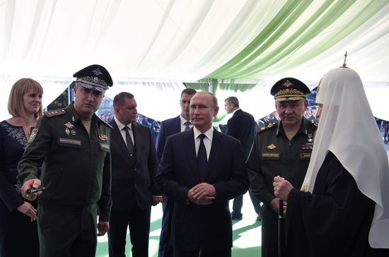 President Vladimir Putin visits Patriot park