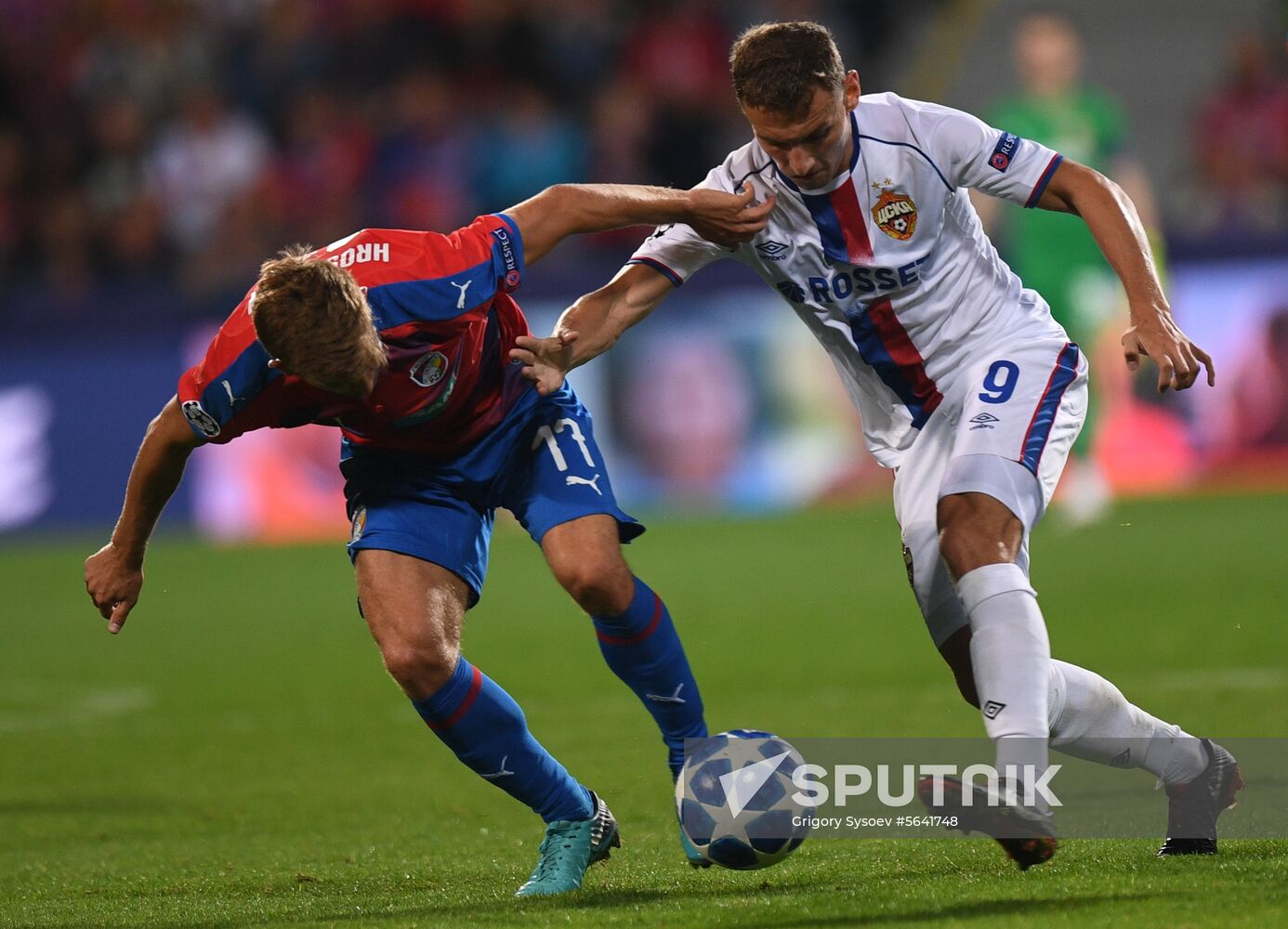 Czech Republic Soccer Champions League Viktoria Plzen - CSKA Moscow