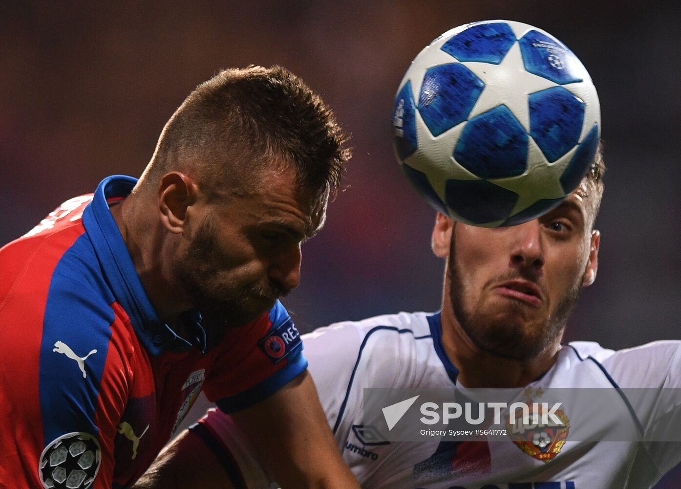 Czech Republic Soccer Champions League Viktoria Plzen - CSKA Moscow