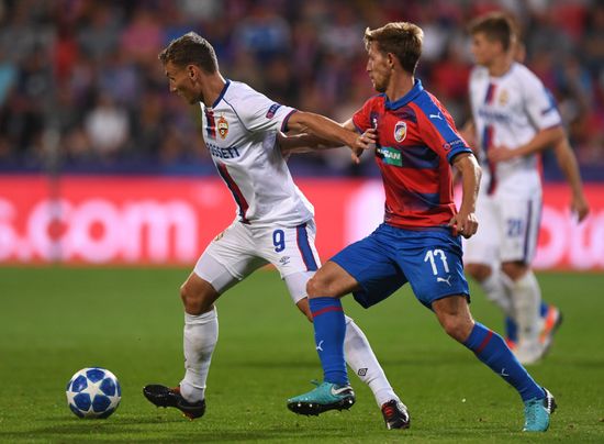 Czech Republic Soccer Champions League Viktoria Plzen - CSKA Moscow