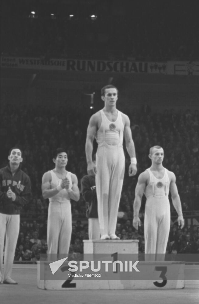 Soviet gymnast Voronin