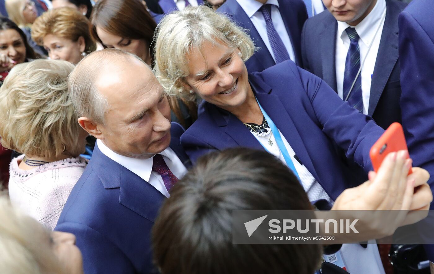 Russian President Vladimir Putin attends plenary session of 2nd Eurasian Women's Forum