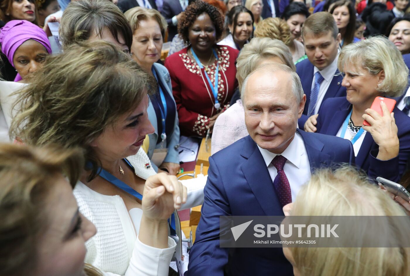 Russian President Vladimir Putin attends plenary session of 2nd Eurasian Women's Forum