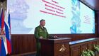 In this handout video grab released by Russian Defence Ministry spokesman Maj. Gen. Igor Konashenkov speaks to the media during a briefing in Moscow, Russia, September 24, 2018. The Russian Defence Ministry placed the blame for the catastrophe on the Israeli Air Force and on those who had made the decision to carry out the air strike. Actions of the Israeli military led to the crash of Russia's Il-20 plane in Syria, the Israeli pilots used it as a shield against Syrian air defence systems during the attack of four Israeli F-16 aircraft on Syrian targets in the province of Latakia. Editorial use only, no archive, no commercial use. Location: Russia, Moscow. Russia Syria Plane