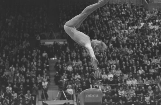 Soviet gymnast Tamara Lazakovich
