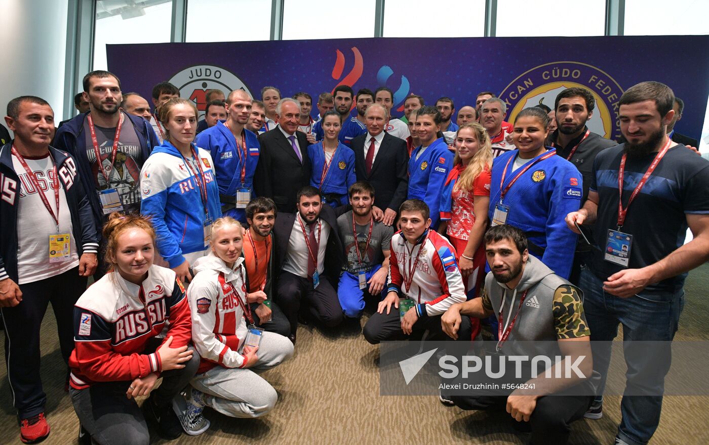Russian President Vladimir Putin visits Azerbaijan