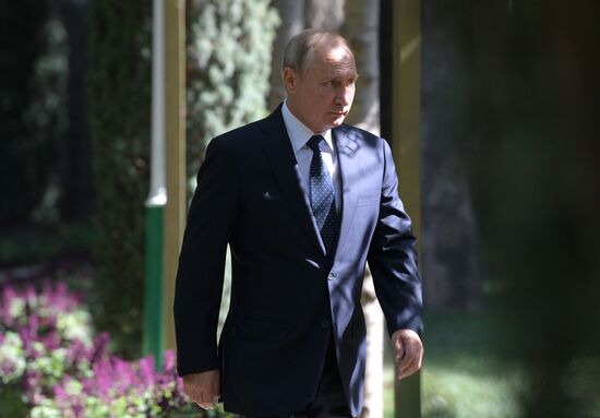 President Vladimir Putin attends CIS Heads of State Council meeting in Dushanbe