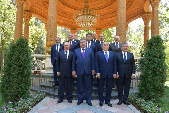 President Vladimir Putin attends CIS Heads of State Council meeting in Dushanbe