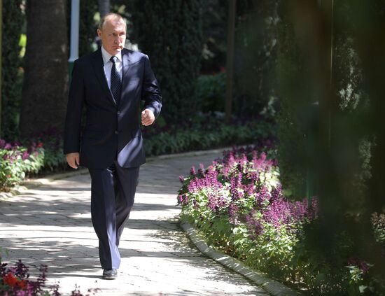 President Vladimir Putin attends CIS Heads of State Council meeting in Dushanbe