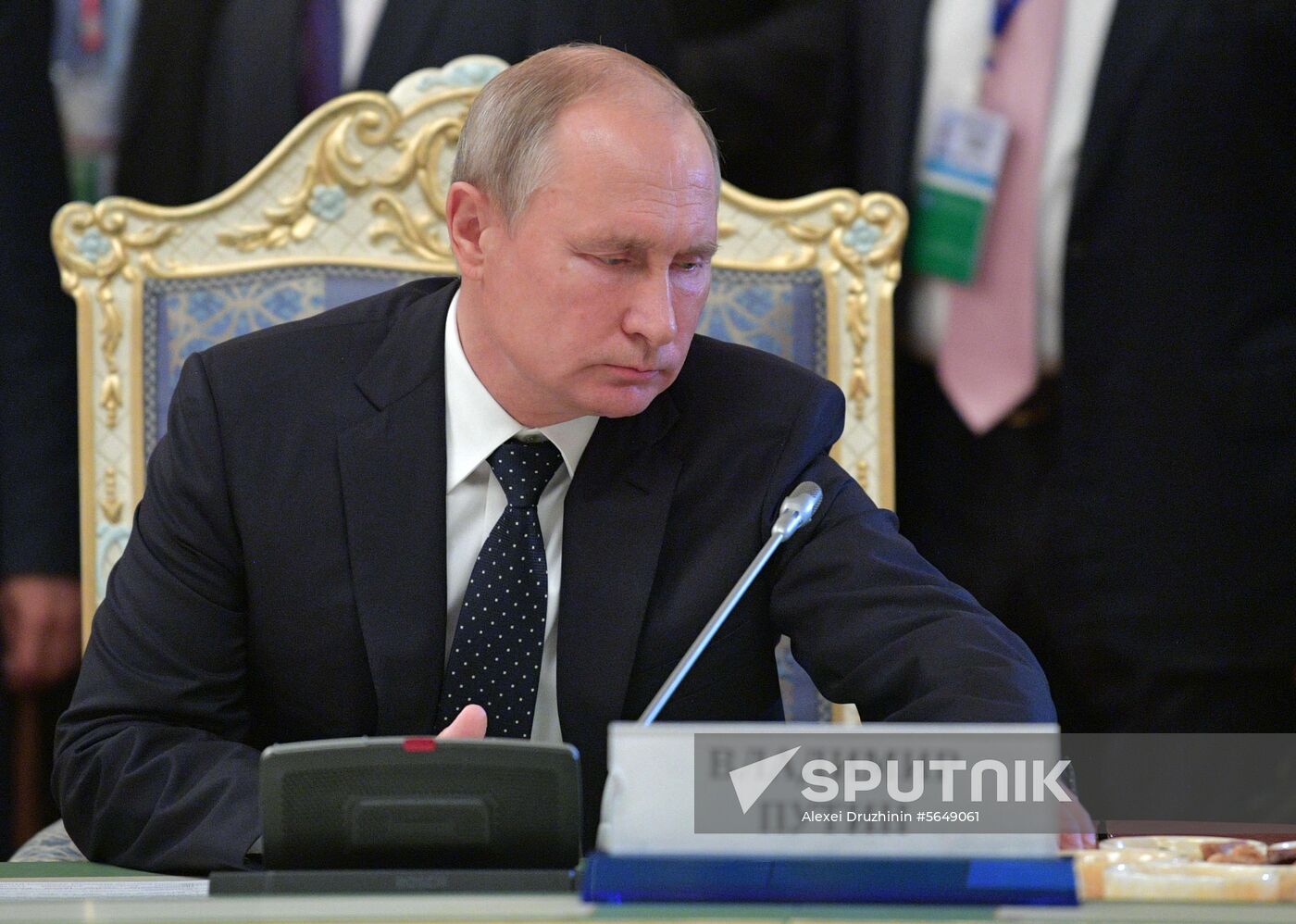 President Vladimir Putin attends CIS Heads of State Council meeting in Dushanbe