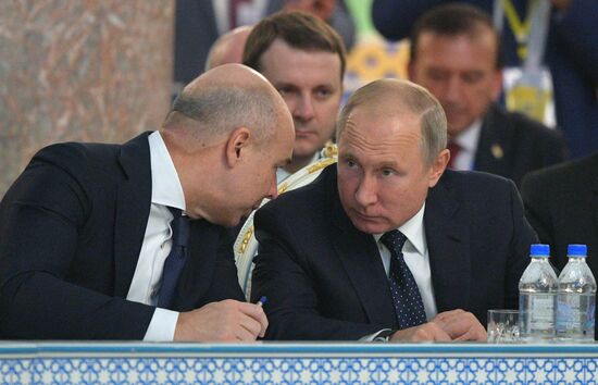 President Vladimir Putin attends CIS Heads of State Council meeting in Dushanbe