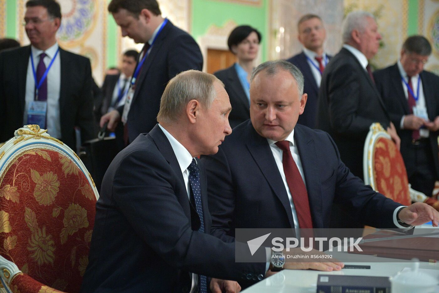 President Vladimir Putin attends CIS Heads of State Council meeting in Dushanbe
