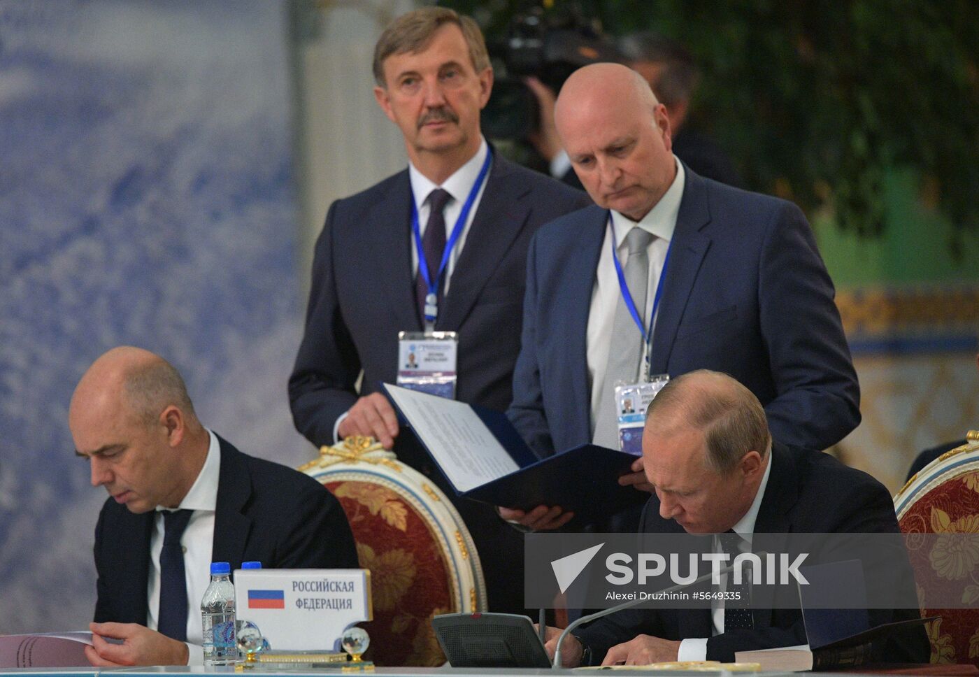 President Vladimir Putin attends CIS Heads of State Council meeting in Dushanbe