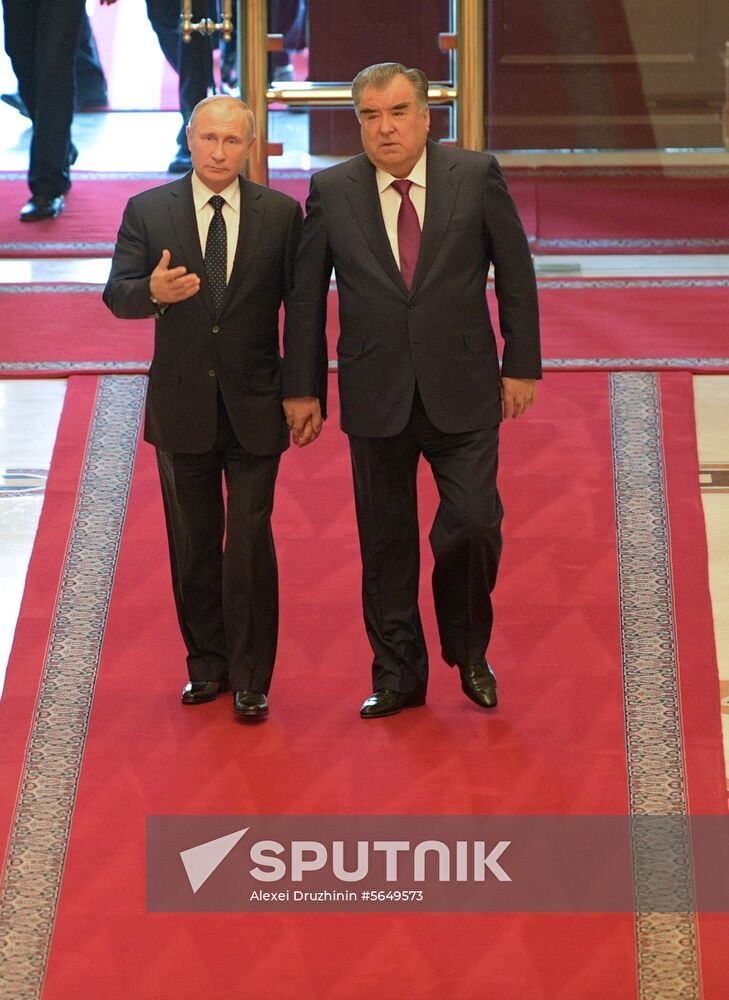 President Vladimir Putin attends CIS Heads of State Council meeting in Dushanbe