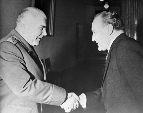Soviet Defense Minister Rodion Malinovsky's visit to Hungary