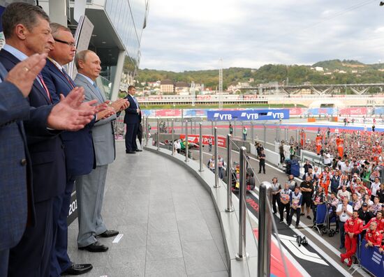 President Vladimir Putin attends Formula 1 Russian Grand Prix in Sochi