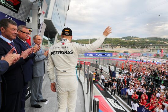 President Vladimir Putin attends Formula 1 Russian Grand Prix in Sochi