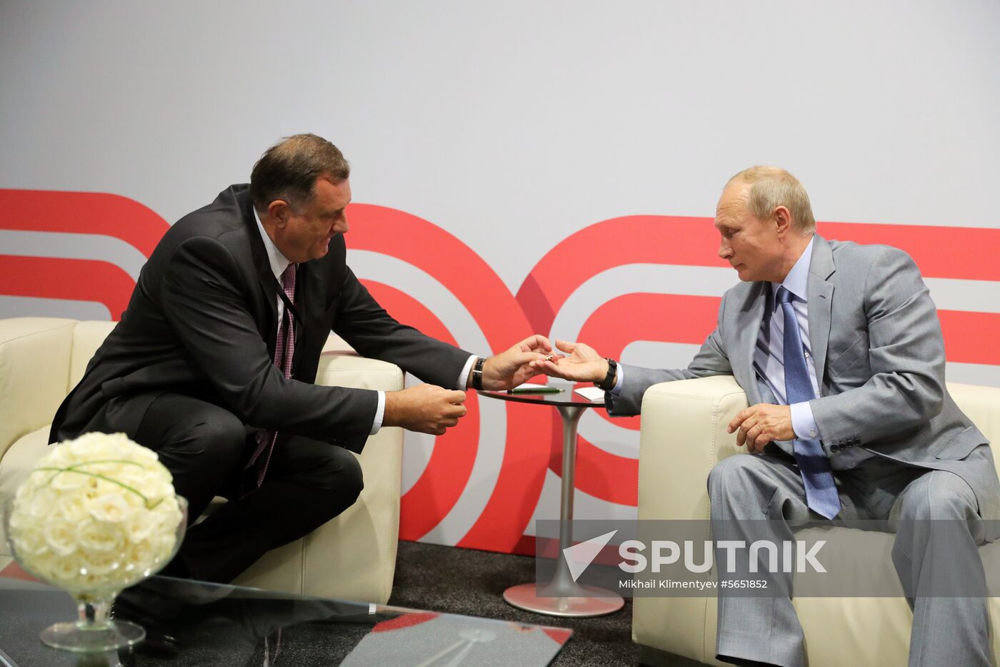 President Vladimir Putin meets with President of Republika Srpska Milorad Dodik
