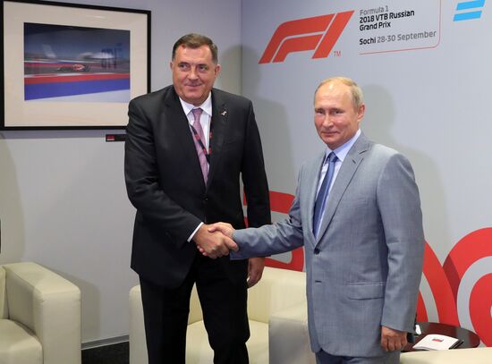 President Vladimir Putin meets with President of Republika Srpska Milorad Dodik