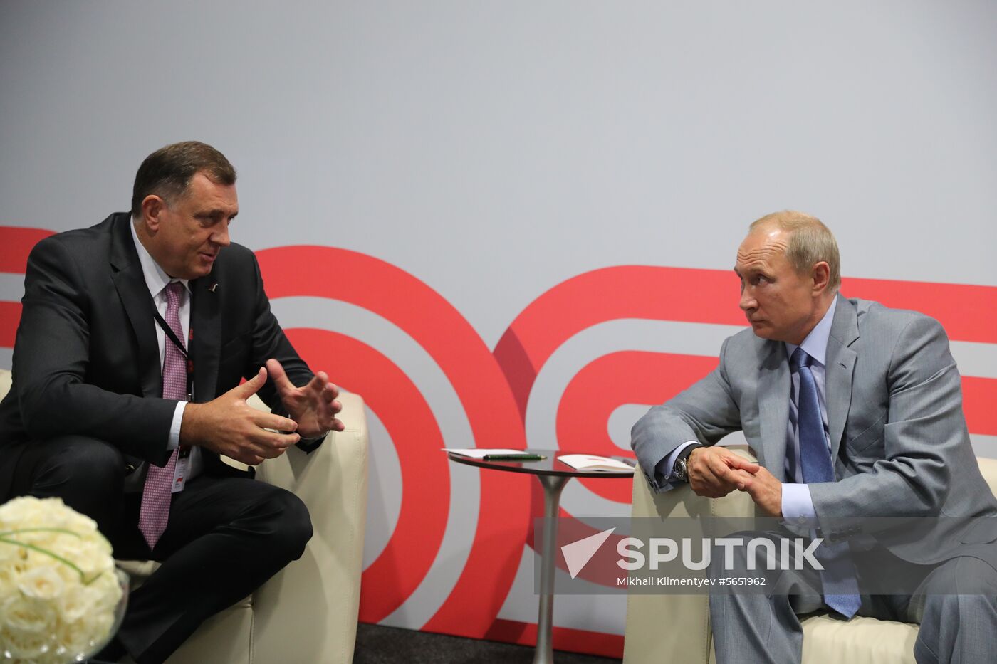 President Vladimir Putin meets with President of Republika Srpska Milorad Dodik