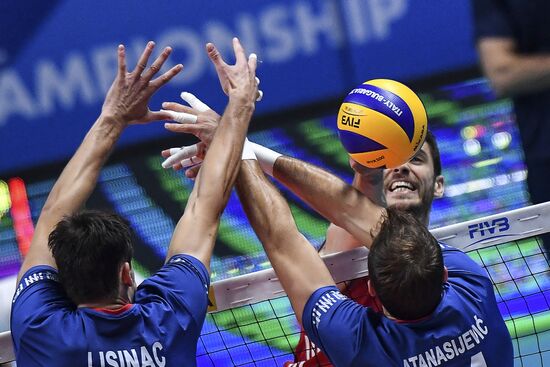 Italy Volleyball Worlds Serbia - USA