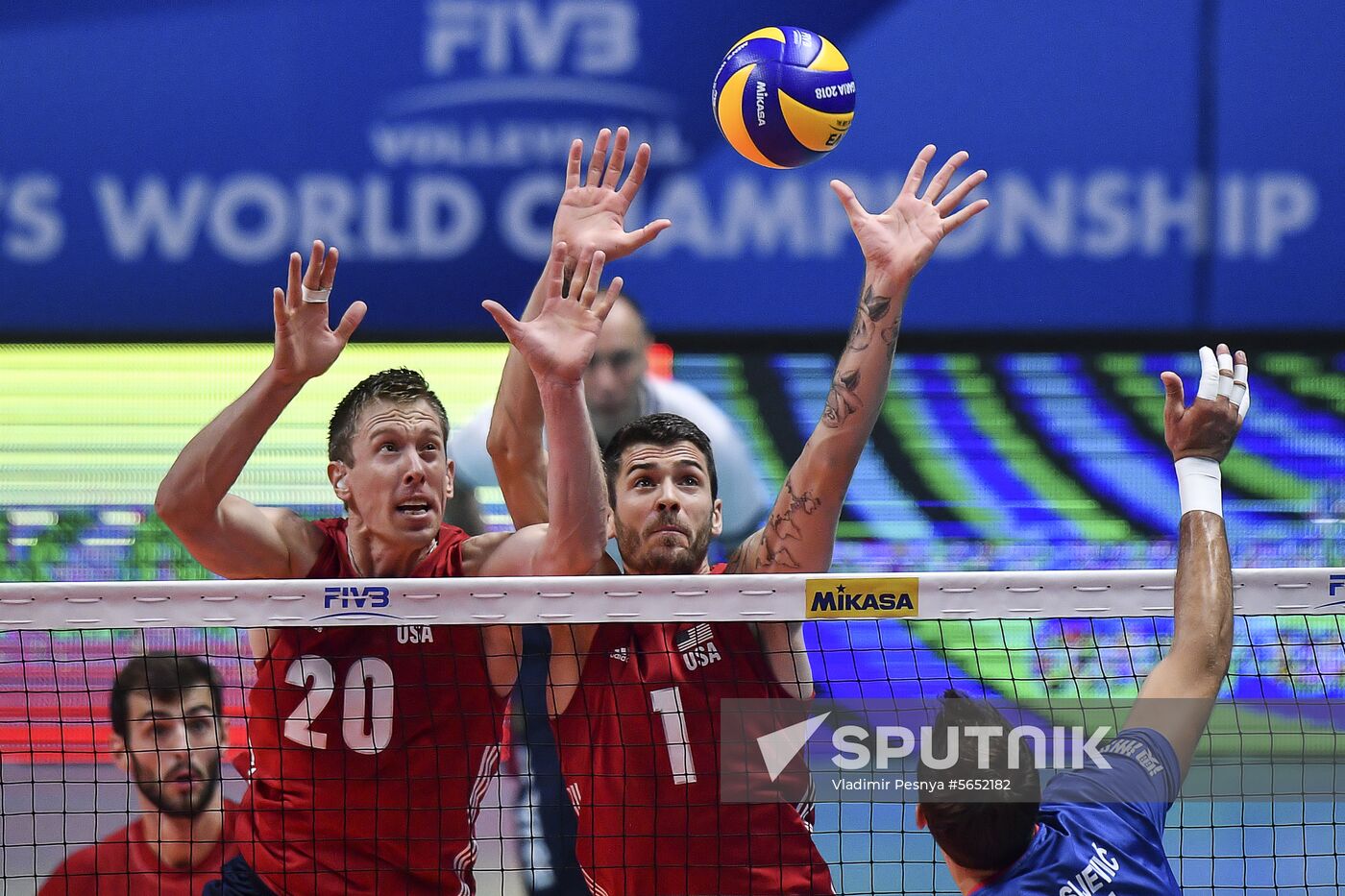 Italy Volleyball Worlds Serbia - USA