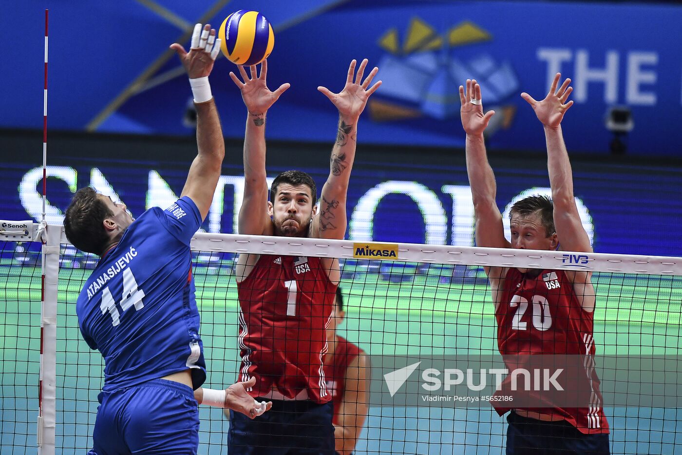 Italy Volleyball Worlds Serbia - USA