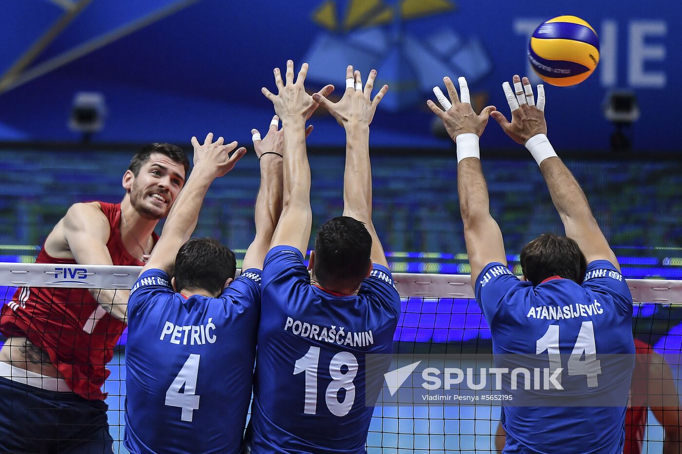 Italy Volleyball Worlds Serbia - USA