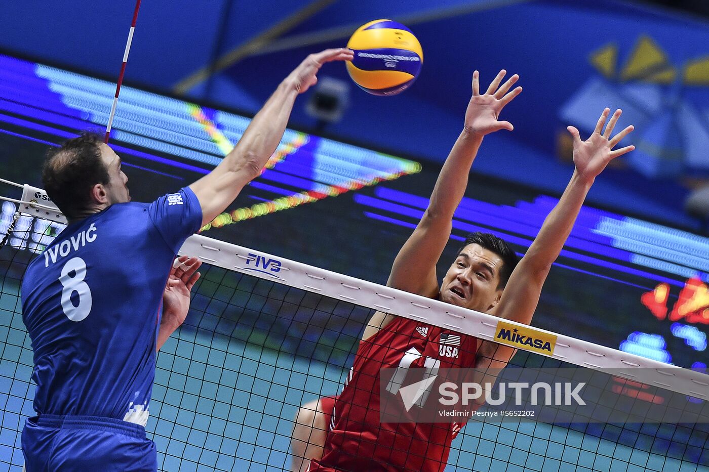 Italy Volleyball Worlds Serbia - USA