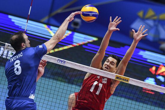 Italy Volleyball Worlds Serbia - USA