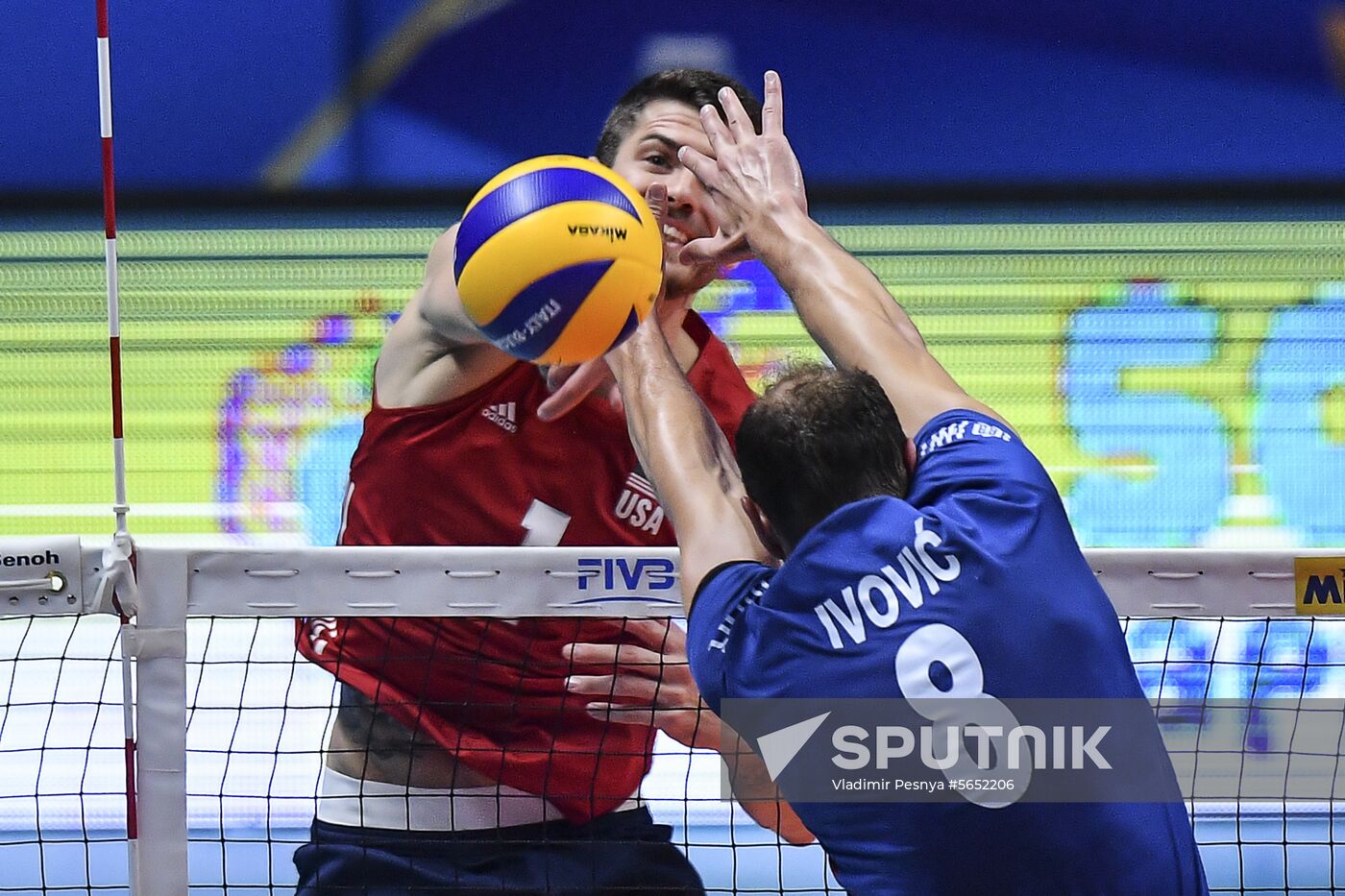 Italy Volleyball Worlds Serbia - USA