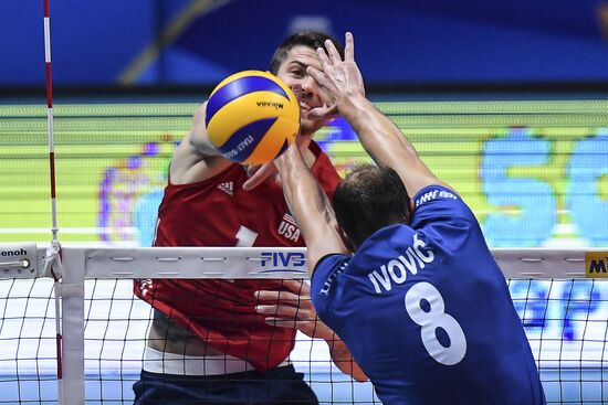 Italy Volleyball Worlds Serbia - USA