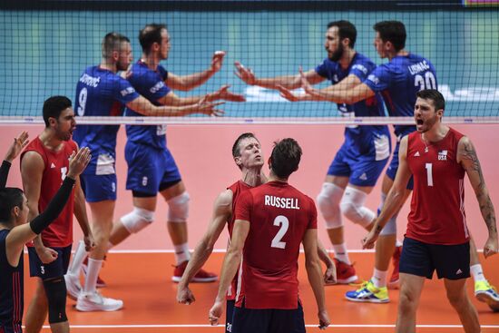 Italy Volleyball Worlds Serbia - USA
