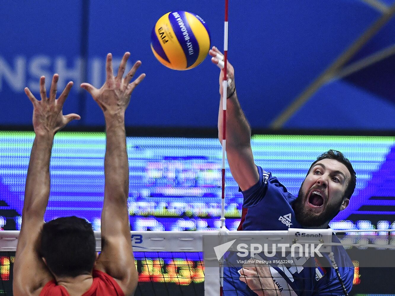 Italy Volleyball Worlds Serbia - USA