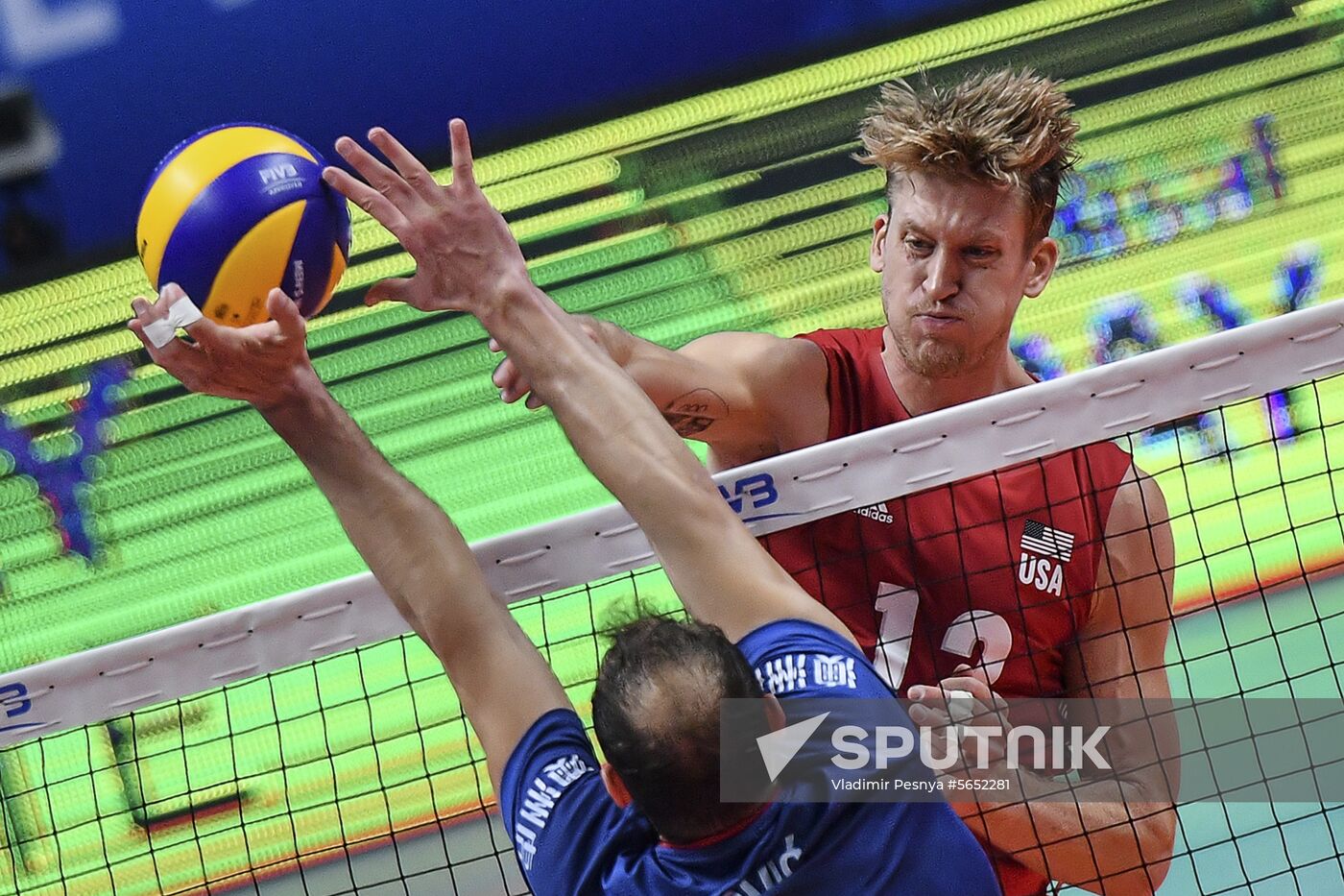 Italy Volleyball Worlds Serbia - USA