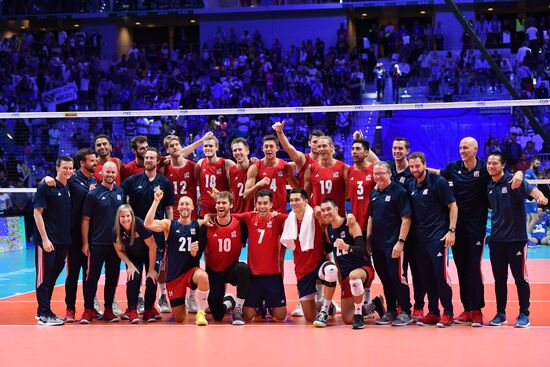 Italy Volleyball Worlds Serbia - USA