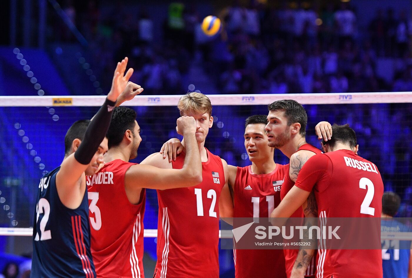 Italy Volleyball Worlds Serbia - USA