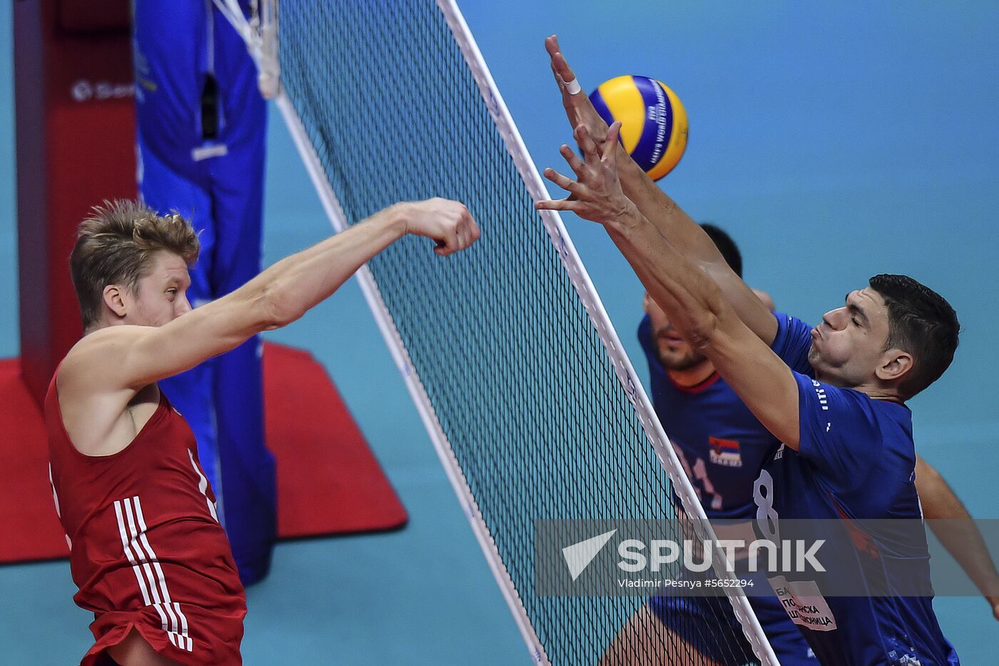 Italy Volleyball Worlds Serbia - USA