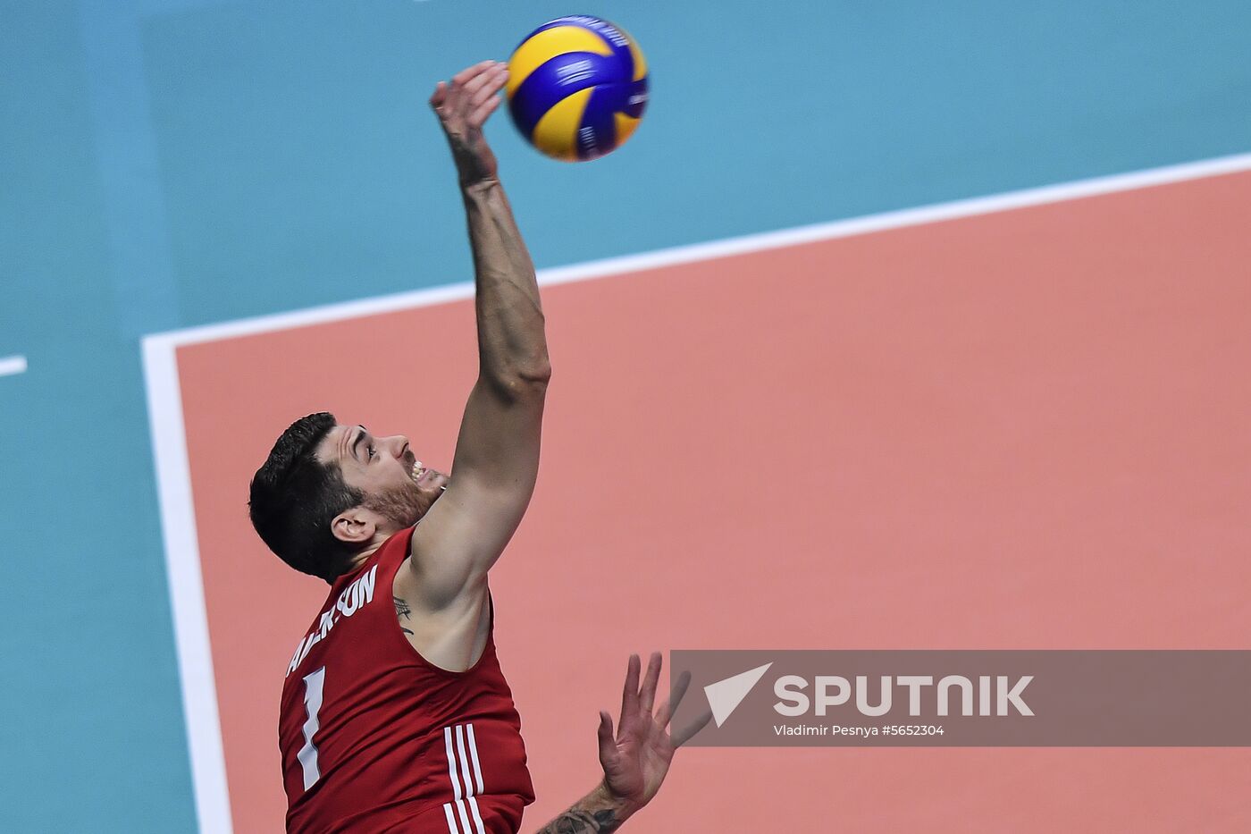 Italy Volleyball Worlds Serbia - USA