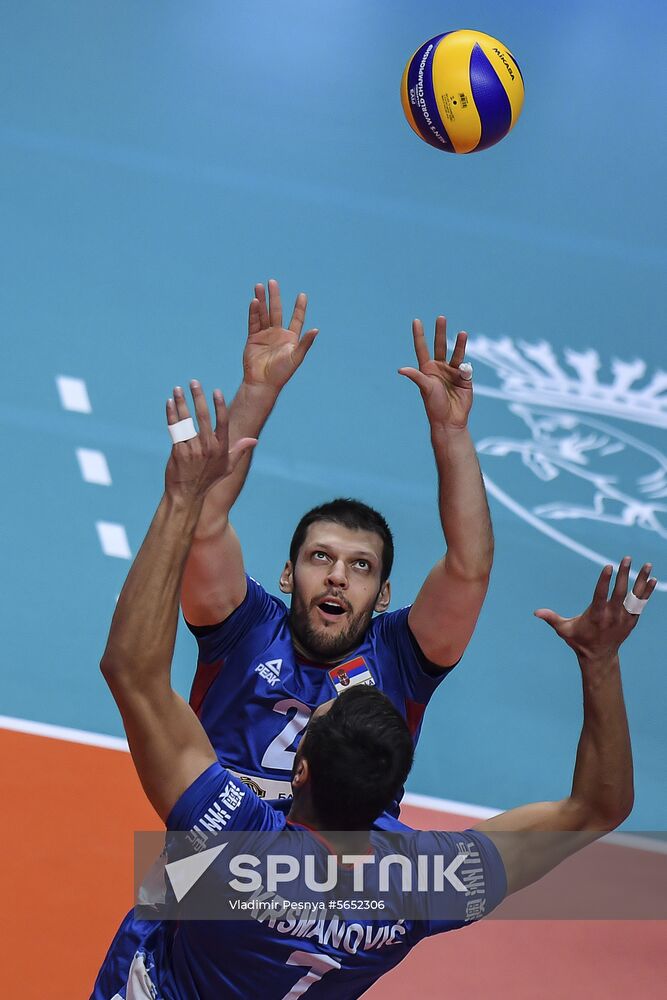 Italy Volleyball Worlds Serbia - USA