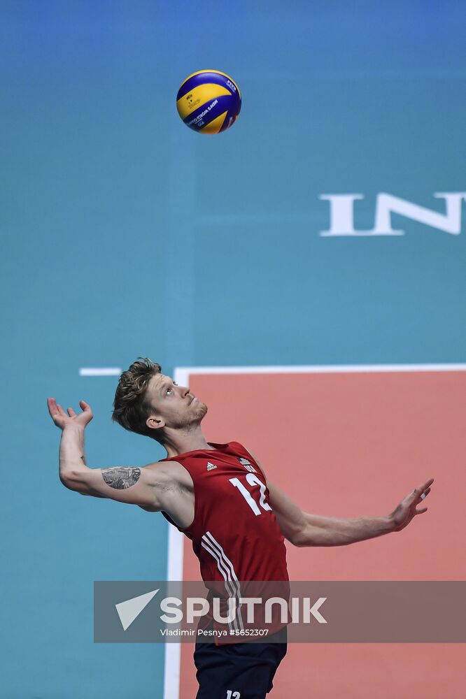 Italy Volleyball Worlds Serbia - USA