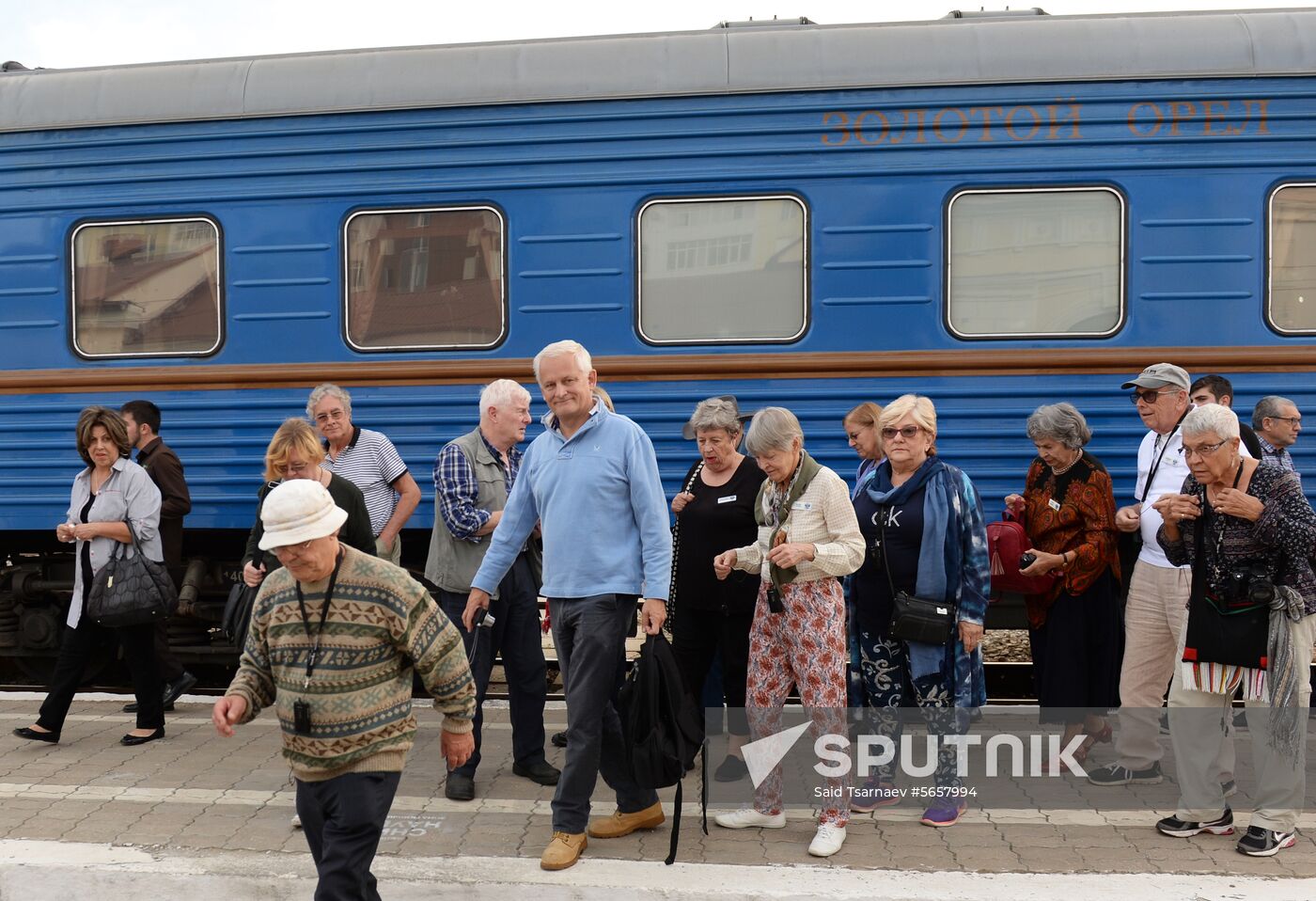 Golden Eagle train arrives in Grozny