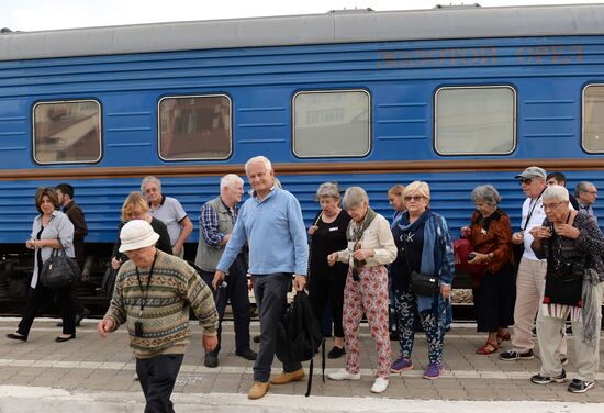 Golden Eagle train arrives in Grozny