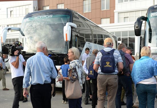 Golden Eagle train arrives in Grozny